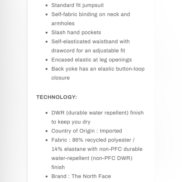 🆕 THE NORTH FACE FLASH DRY JUMPSUIT 🆕 NWT - Picture 6 of 8